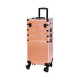 thumbnail image 5 of Zimtown Professional 4 in1 Aluminum Rolling Cosmetic Makeup Train Case Trolley, Rose Gold, 5 of 10