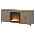 thumbnail image 6 of Evelyn & Zoe Modern Farmhouse Antiqued Gray TV Stand with Crystal Fireplace Insert, for TVs up to 65", 6 of 11