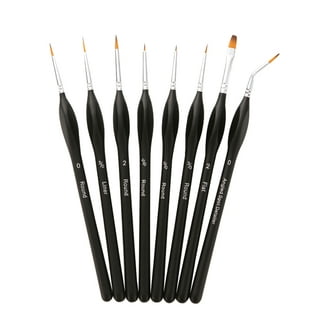Transon Detail Paint Brush Set- 7 Sizes Weasel Hair with Triangular Handle  for Detail Art Painting - Miniatures, Acrylic, Watercolor, Oil,Gouache,  Models,Nails