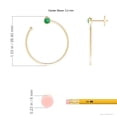 thumbnail image 2 of ANGARA Natural Bezel-Set Round Emerald Front-to-Back Flex Hoop Earrings in 14K Yellow Gold for Women (Size-3.2mm) | May Birthstone, Anniversary, Jewelry Gift for Women | Natural Emerald Earrings, 2 of 6