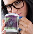 thumbnail image 2 of 3drose, a Monogram of a Letter M on Rod Iron with Pink and Green, 11oz Two-tone Blue Mug, 2 of 6