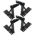 TUIBELYN 2 Pairs Folding Door Shelf Hinge Hidden Bracket Lift Up
