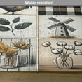 thumbnail image 5 of Ambesonne Farmhouse Place Mats Set of 4, Cottagecore Squares Motif, Standard Size, Pale Brown Charcoal Grey, 5 of 5
