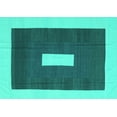 thumbnail image 1 of Ahgly Company Machine Washable Indoor Rectangle Abstract Turquoise Blue Contemporary Area Rugs, 5' x 7', 1 of 4