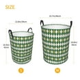 thumbnail image 2 of Lsque Light Green Squares pattern Laundry Hamper Basket, Tall Woven Rope Hamper Basket for Clothes, Lightweight Storage Basket, Collapsible Waterproof-Small, 2 of 8