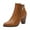 Brown, variant on CaComMARK PI Clearance Women Boots Retro Thick High Heel Plus Size Zipper Footwear