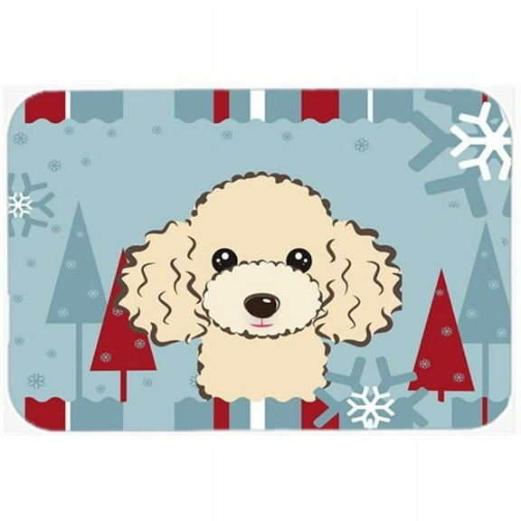 Carolines Treasures  Winter Holiday Buff Poodle Mouse Pad