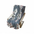 thumbnail image 3 of Casino Soft Flannel Fleece Throw Blanket, Abstract Background with Playing Cards Metropolitan Tourist Attractions, Cozy Plush for Indoor and Outdoor Use, 60" x 80", Slate Blue Red Black, by Ambesonne, 3 of 5