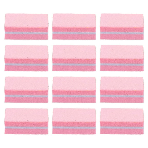 Soimiss Fingernail Polishing Sponge Nail Files Pink 50pcs