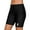 Black, variant on Women Long Board Shorts High Waist Swim Bottom Solid Swim Shorts