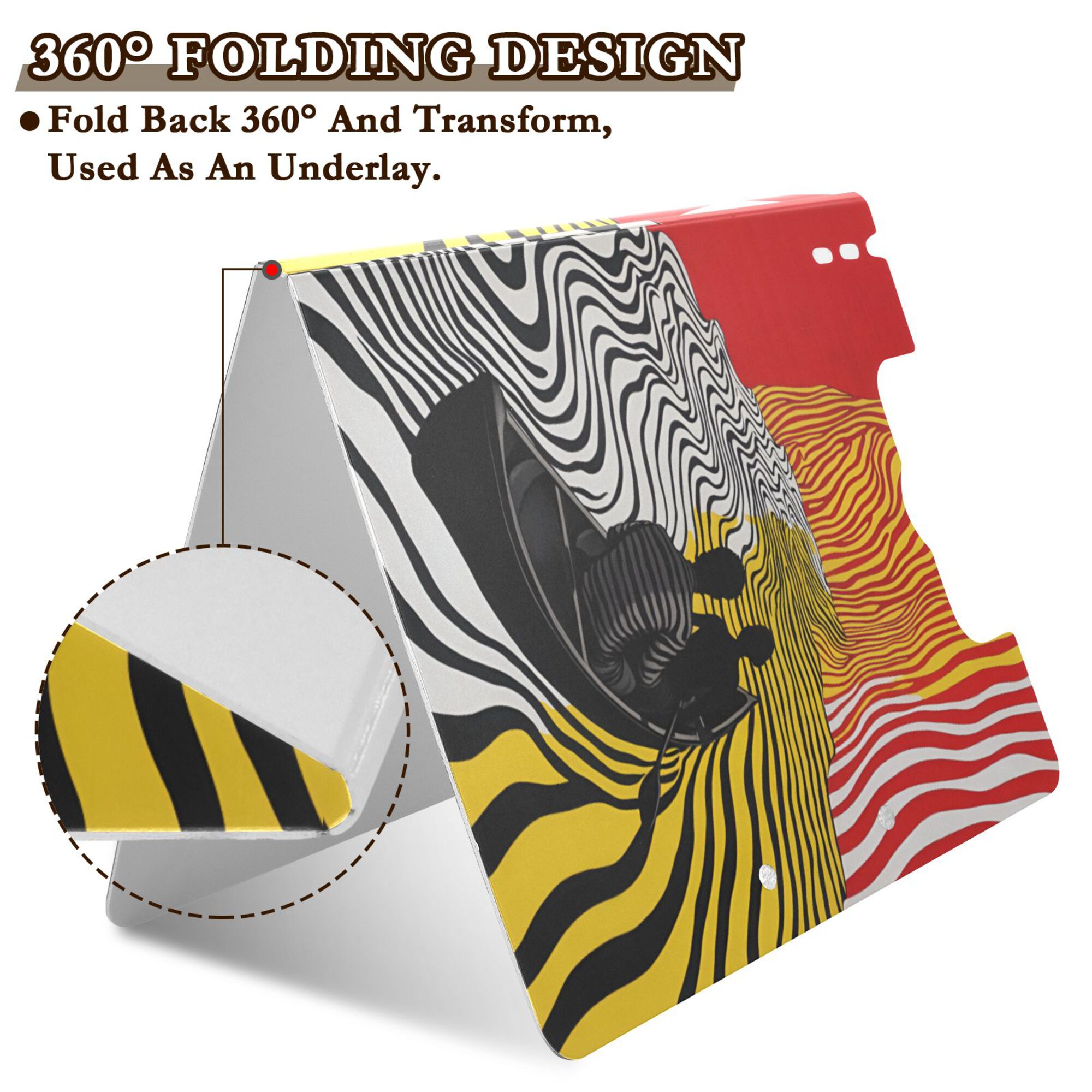 FORMRS A4 Clipboard Folder with Pen Holder Horizontal Foldable School Office Binder, Abstract Boat