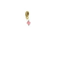 thumbnail image 1 of October - Hot Pink - 6mm Crystal Bicone - Goldtone Charm Bead, 1 of 1