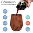 thumbnail image 3 of Stainless Steel Insulated Wine Tumbler - Wood by Chillout Life for Unisex - 2 x 12 oz Tumbler, 3 of 6