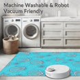 thumbnail image 5 of ODIKA 4'x6' Machine Washable Non-Slip Area Rug, Seashell Needlework High Traffic Rug, Blue, 618860, 5 of 7