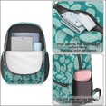 thumbnail image 4 of Paisley and Damask Green Pattern 17" Waterproof Oxford School Backpacks for Teens, S-Shape Padded Straps, for School, Travel, Hiking, Camping, 4 of 5