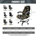 thumbnail image 5 of FKELYI Bohemian Floral Dragonfly Print 3 Pcs Set Office Chair Cover with Armrest Covers Anti-Dust High Back Swivel Boss Chair Slipcover Gaming Armchair Protector, Large, 5 of 6