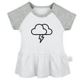 thumbnail image 1 of Nature Thunder Pattern Dresses For Baby, Newborn Babies Skirts, Infant Princess Dress, 0-24M Kids Graphic Clothes (Gray Raglan Dresses, 6-12 Months), 1 of 4