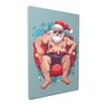 thumbnail image 2 of 12x18 inch Bathroom Decor Swimming Circle Santa Claus Oil Painting&nbsp;Wall Art,Home Bathroom Accessory,Hotels,Apartment,Lounge Wall Decor Paintings Poster,Modern Style Circle Santa Claus Prints, 2 of 6