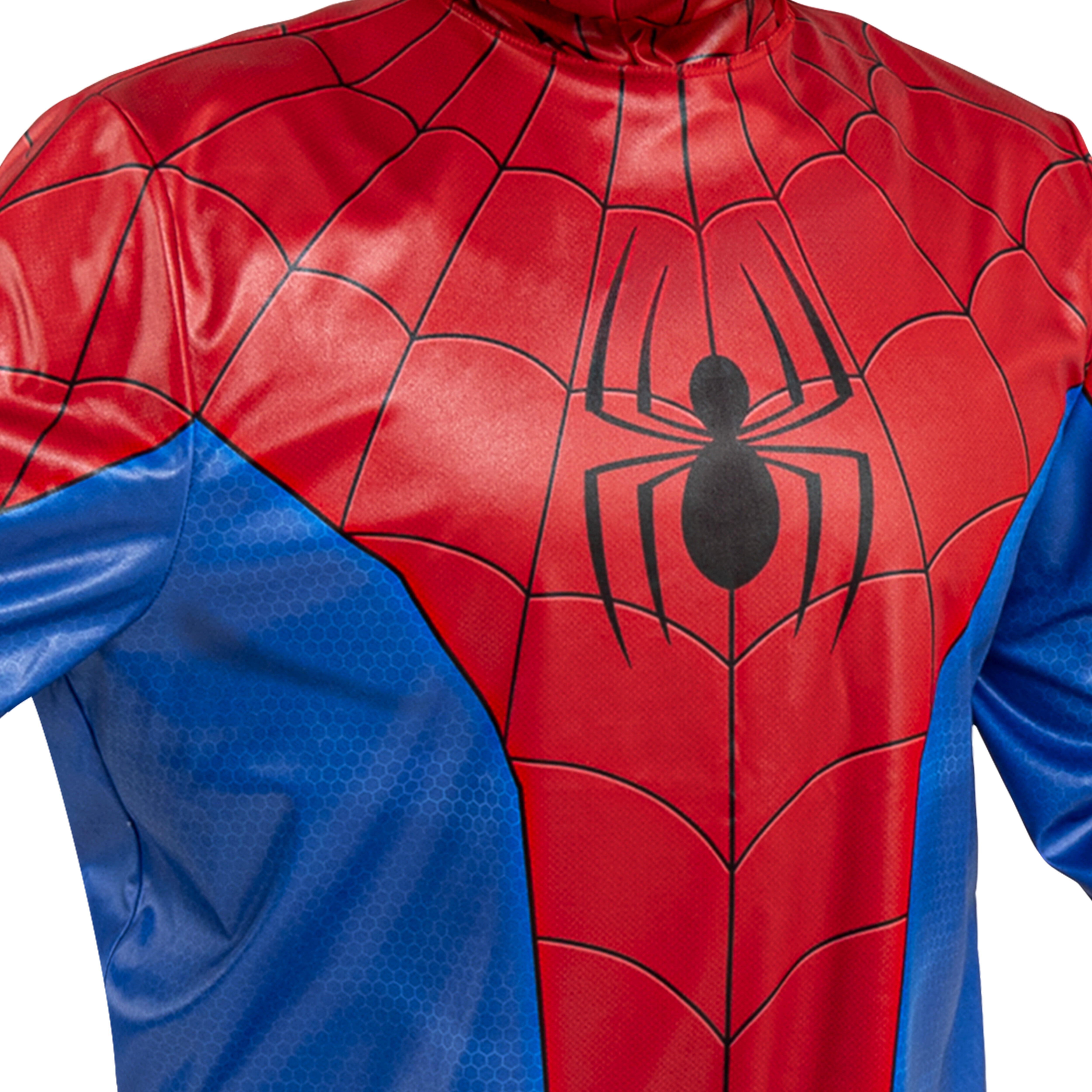 Marvel Spiderman Halloween Costume Top and Mask for Adults, Men's Size L/XL (36-42), by Jazwares