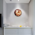thumbnail image 3 of BZSMCE Wall Clock Acrylic Size：9.5*9.5in/11.9*11.9in Dance Of Flames Design Pattern Clock, 3 of 10