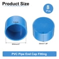 thumbnail image 2 of Uxcell 8Pcs Pipe End Cap Fitting, 1.97" ID Furniture Grade Pipe End Cap, Blue, 2 of 6