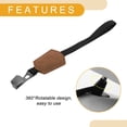 thumbnail image 6 of Unique Bargains 1 Pcs Universal Car Seat Headrest Hook for Most Car, SUV, Truck Car Seat Back Organizer Hooks Sturdy Faux Leather Metal Deep Brown 11.22"x1.89", 6 of 7