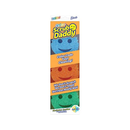 Scrub Daddy Colors Non-Scratch FlexTexture Sponge, Multi-Color, 3 ct.