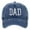 Navy, variant on DAD Embroidered Baseball Cap, Distressed Washed Cotton Dad Hat for Father's Day Gift, Casual Adjustable Cap for Men's Daily Wear and Street Style-Black