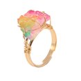 thumbnail image 1 of Chakra Crystal Ring Crystal Ring Adjustable Gemstone Rings Copper Wire Wrapped Ring Irregular Colorful Gem Ring For Women And Girls, 1 of 3