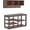 Brown and Black, variant on Fnova 5-in-1 Entryway Organizer, 3-Tier Shoe Rack with 3 Cubbies & 7 Hooks, Coat Rack for Hallway Mudroom