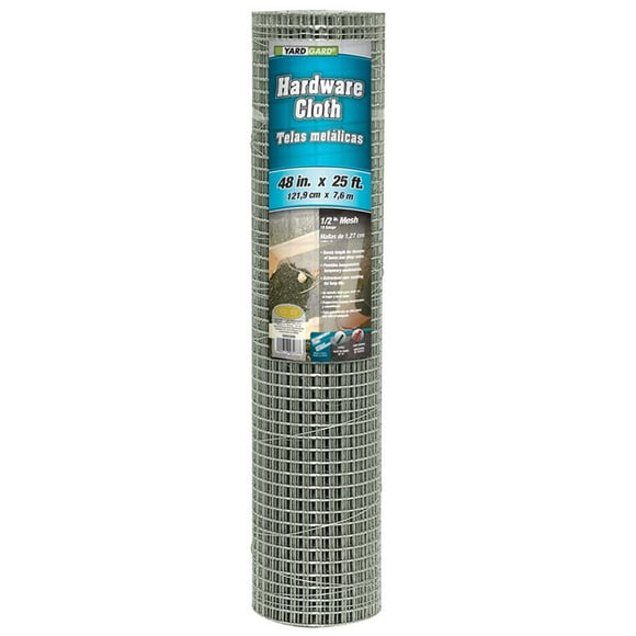 YardGard Clôture à Volaille en Tissu Métallique Carré 4 Pieds x 25 Pieds 1/2 Pouces