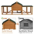 thumbnail image 4 of 80inRabbitChicken CoopGuineaPet HouseCage with Double Side Runs, Weatherproof Roof, Removable Tray, Ramps for Small Animals, 4 of 9