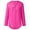 Hot Pink, variant on Plus Size Tops S-5XL Zip Front V Neck 3/4 Sleeve Blouses Womens Summer Cuffed Sleeve Casual Tunic Shirts