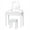 White, variant on Gymax Vanity Table Set with Lighted Mirror Adjustable 10 Bulbs Dresser 4 Drawer Black
