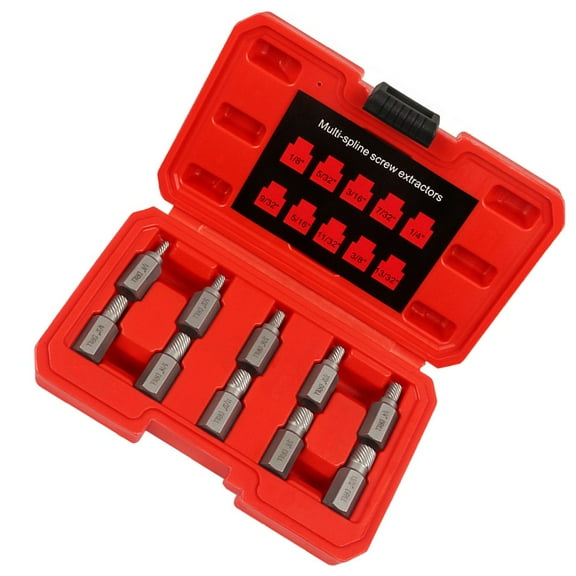 10Pcs Screw Extractor Set Damaged Broken Bolt Screw Extractor Hex Head Extractor