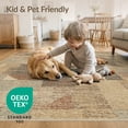 thumbnail image 4 of ODIKA 8'x10' Washable Area Rug Geometric Asymmetrical Blocks Faded Motifs Transitional Contemporary for Dining Room, Large Office, Lounge, Non-Slip Chair-Friendly Mat, 4 of 7