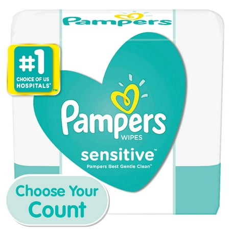 Pampers Sensitive Baby Wipes, 8X+Refill (Tub Not Included) 576