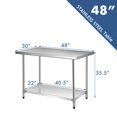 thumbnail image 3 of Costway 30" x 48" Commercial Kitchen Table Stainless Steel Food Prep & Work Table Silver, 3 of 9