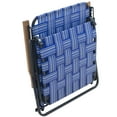 thumbnail image 4 of Rio Brands Steel Adjustable Folding Grey Chaise Lounger Outdoor Patio Chair with Blue Woven Fabric and Arm Rests (Pack of 2), 4 of 6