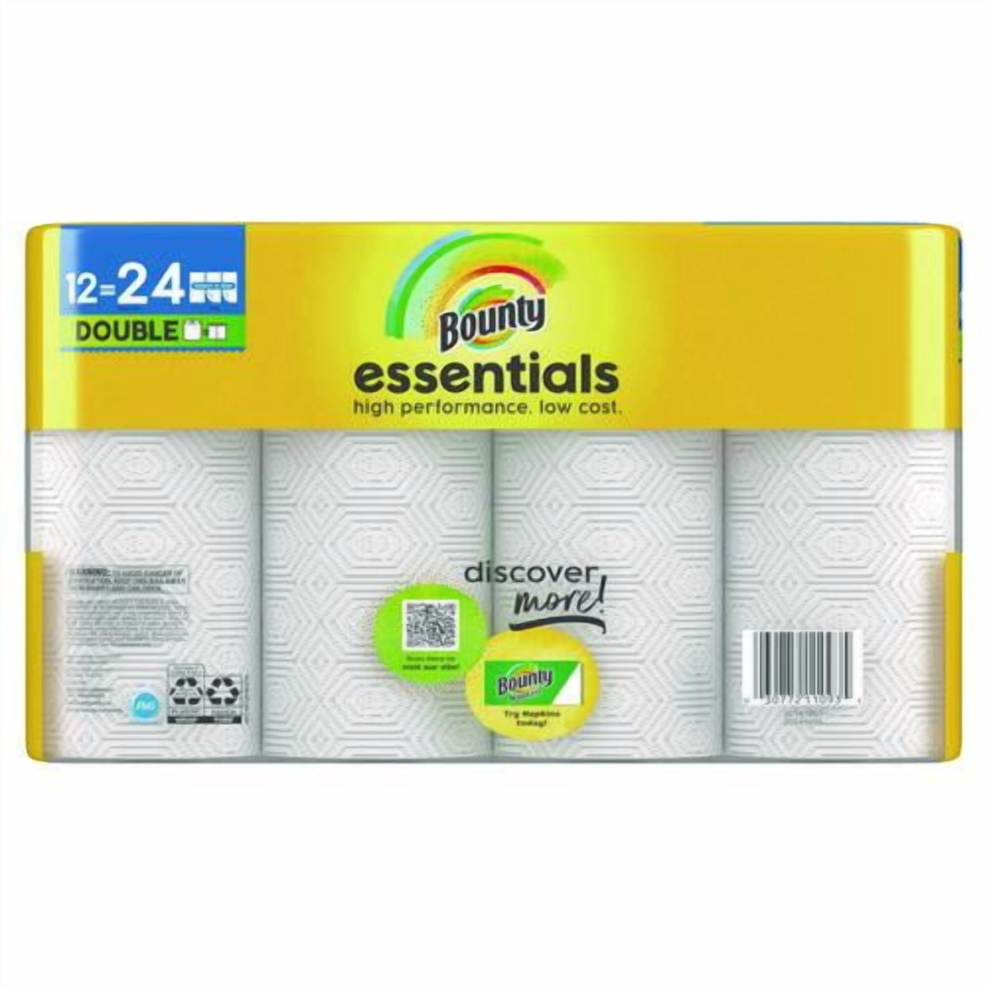 Essentials Select-A-Size Kitchen Roll Paper Towels, 2-Ply, 108 Sheets/Roll, 12 Rolls/Carton | Bundle of 2