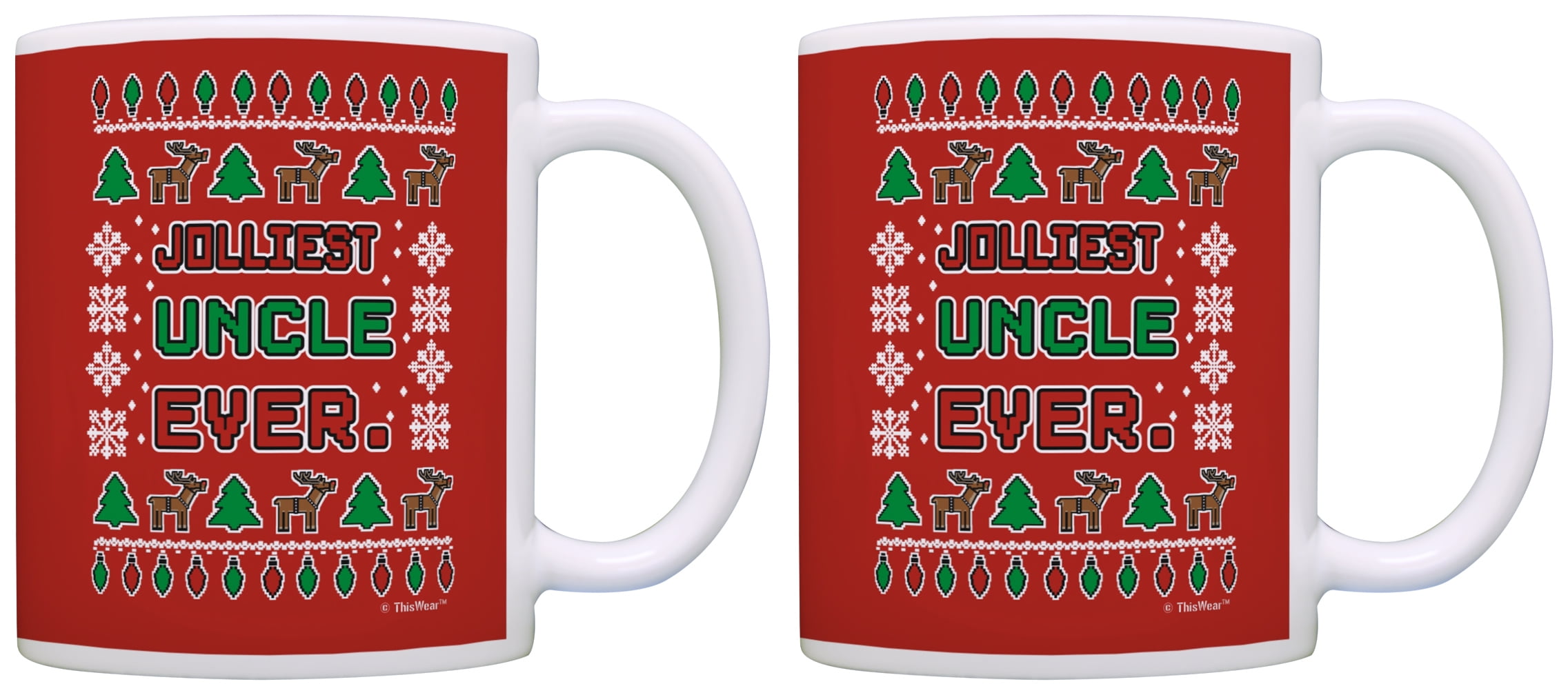 ThisWear Christmas Gifts for Uncle Jolliest Uncle Ever Funny Ugly
