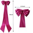 thumbnail image 2 of Scheam Satin Bow Wedding Dress Trailing,Removable Large Bow for Women,Elegant Ribbon Bow,Detachable Sweep Train Waist Sash Belt,for Wedding Birthday Prom Party Bridal Gown (Hot Pink), 2 of 6
