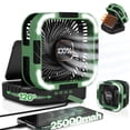 thumbnail image 1 of Ventilador Maraiss con energía solar de 25000 mAh con luz LED de 6 velocidades, 1 of 6