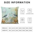 thumbnail image 5 of COMIO  Nautical Beach Throw Pillow Covers Ocean Themed Coastal Pillowcase Seashell Starfish Decorative Cushion Cover for Couch Bed Sofa Decoration, 5 of 5