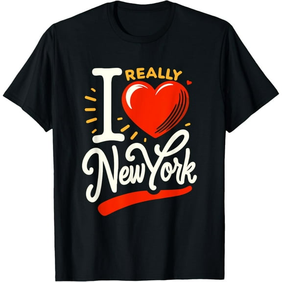 I really Love New York NY T-Shirt men and women can wear, black, white, gifts