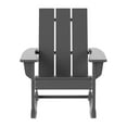 thumbnail image 3 of GARDEN Modern Plastic Outdoor Rocking Chair for Patio Porch, Gray, 3 of 9