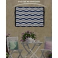 thumbnail image 6 of Outdoor TV Cover 30 to 32 Inch Weatherproof, Geometric Striped Pattern Waterproof TV Screen Protector for Outside Decor with Zipper and Pocket 30"L x 19"H&nbsp; , Navy Grey White Wave Pattern, 6 of 7