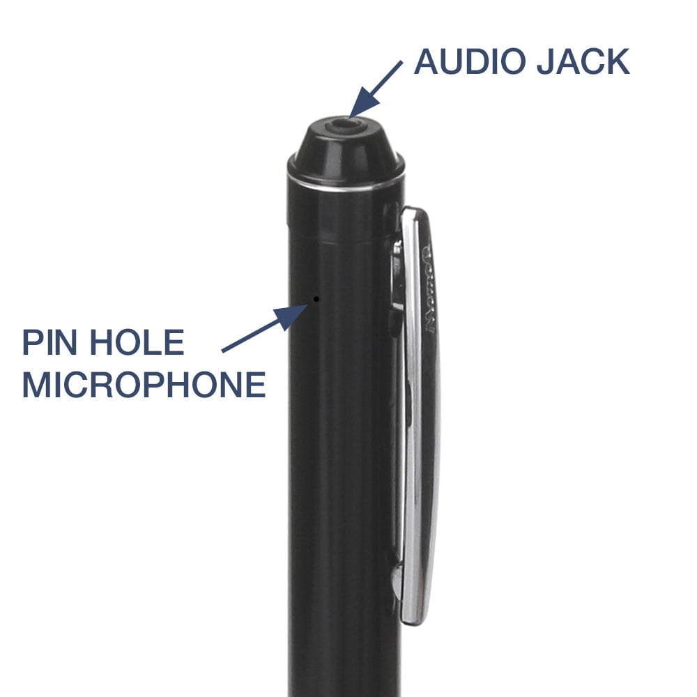 SL100 Voice Recorder Pen, Voice Activated, Small Audio Recording Device (Slimline Series)
