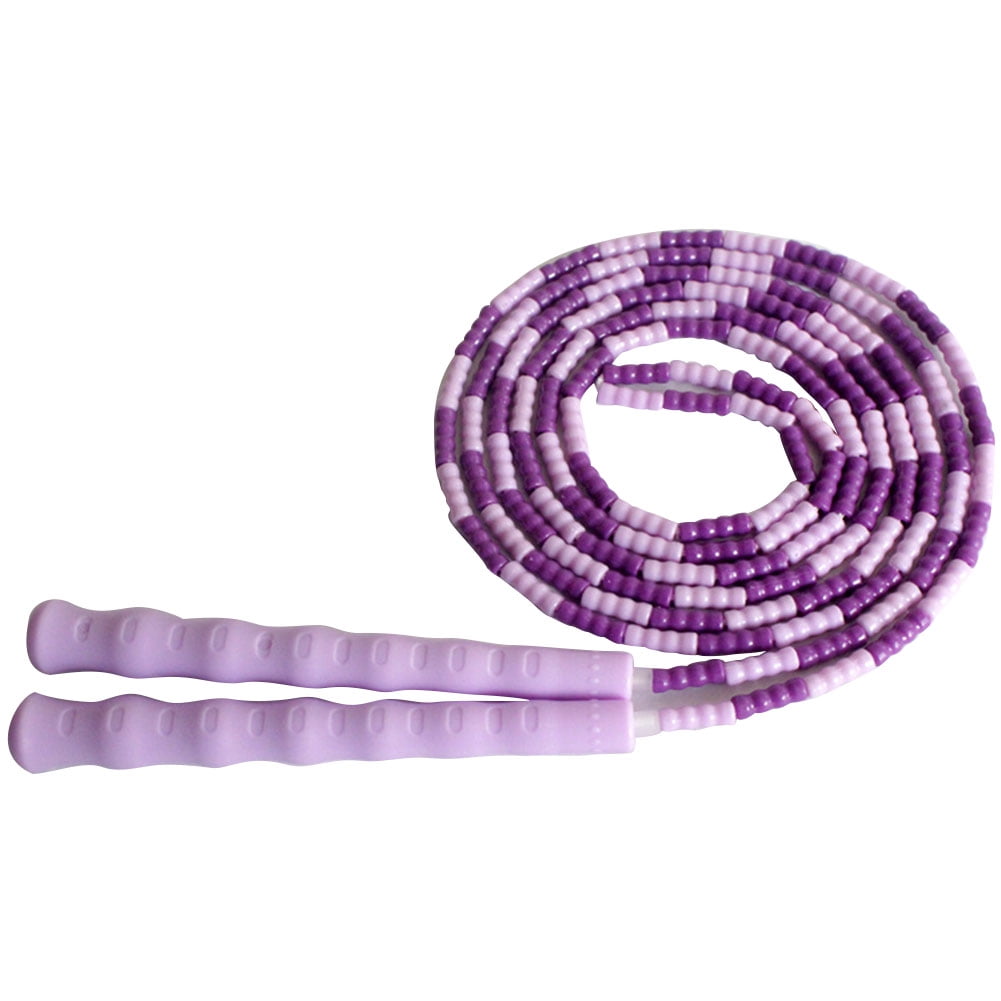 Skipping Rope Soft Beaded Non-slip Handle Segmented Fitness Training Kids Adults 