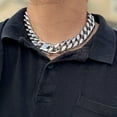 thumbnail image 3 of Mens Miami Cuban Chain Choker 316L Stainless Steel Heavy Hip Hop Necklace 18" inch 22MM Thick, 3 of 8